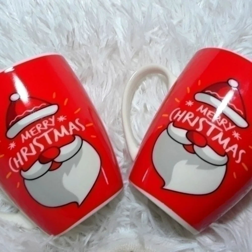 Merry Christmas Bearded Santa Mugs